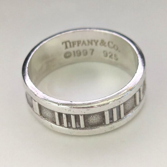 Atlas Ring Roman Numeral Ring Sterling Silver Tiffany Co 1997 925